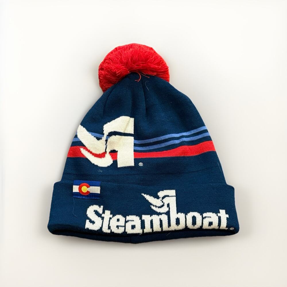 Locale Unisex Steamboat Ski Resort Colorado Beanie Hat Pom Pom Fleece Cap
